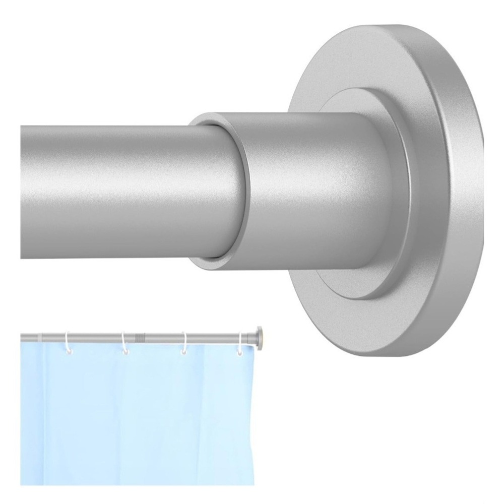 Matte Silver Shower Curtain Rod‎ 1" Diameter Adjustable 31x80"